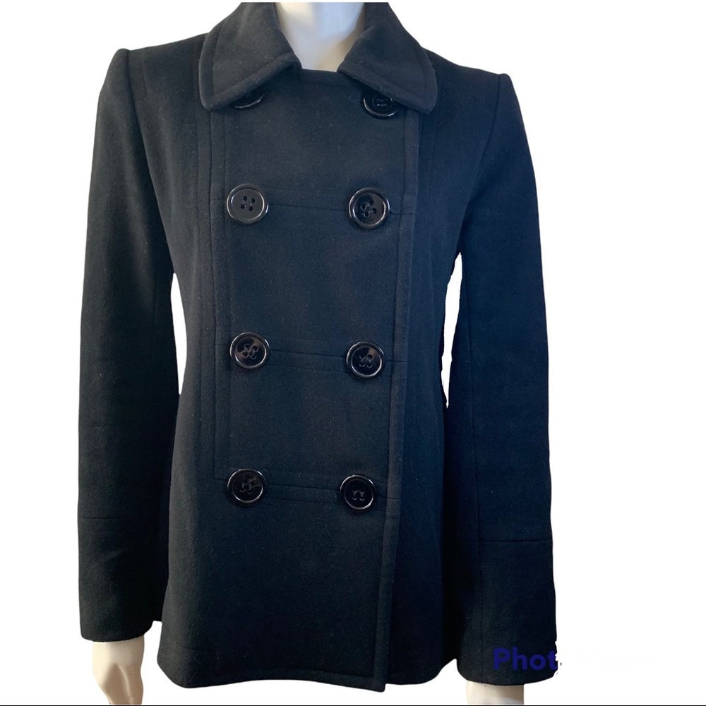BABATON BLACK WOOL COAT